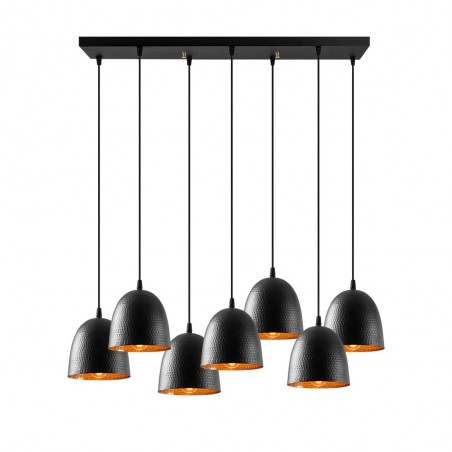 Lampe de suspension Asney 16 Noir (7 lumieres)
