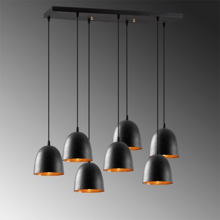 Lampe de suspension Asney 16 Noir (7 lumieres)