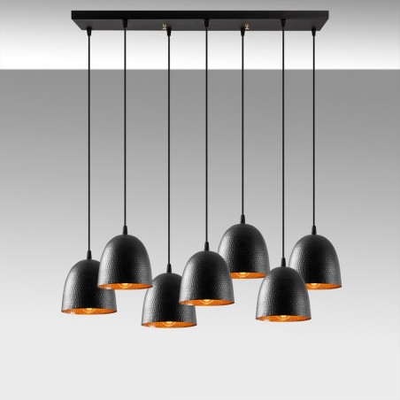 Lampe de suspension Asney 16 Noir (7 lumieres)