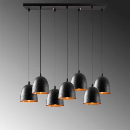 Lampe de suspension Asney 16 Noir (7 lumieres)