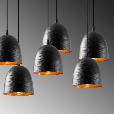 Lampe de suspension Asney 16 Noir (7 lumieres)