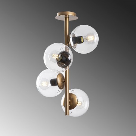 Plafonnier Sinza Transparent (4 lumieres)