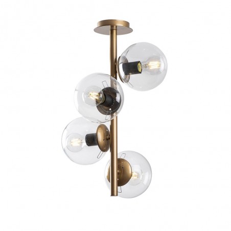Plafonnier Sinza Transparent (4 lumieres)