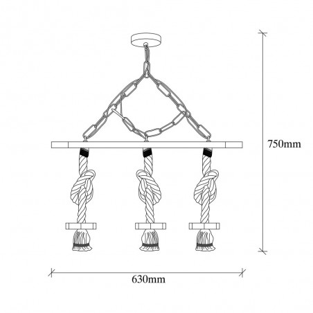 Lampe de plafond Gentry (3 lumieres)