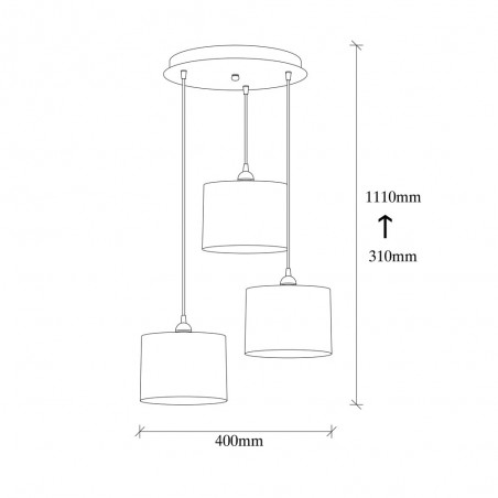 Lampe de suspension Harvey 20 White (3 lumieres)