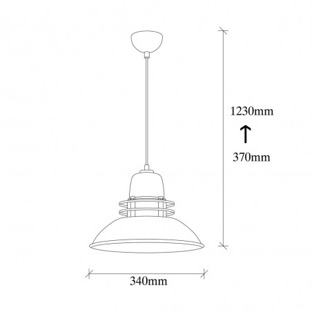 Lampe de plafond retro Harvey 34 Noir