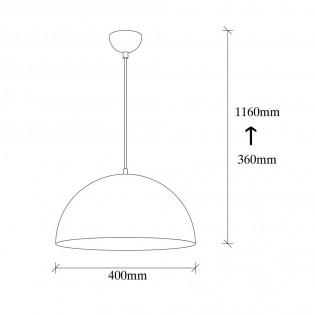 Lampe de suspension Harvey 40 Blanc