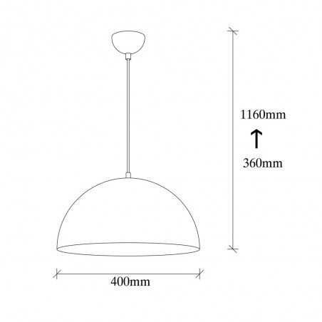 Lampe de suspension Harvey 40 Blanc