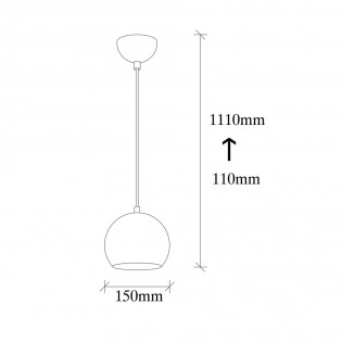 Lampe de suspension Harvey 15 Argent