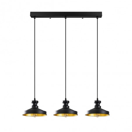 Regletté de suspension Harvey 22 Noir II  (3 lumieres)