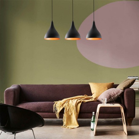 Regletté de plafond Harvey 22 Noir (3 lumieres)