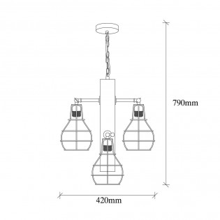 Lampe de plafond Gentry (4 lumieres)