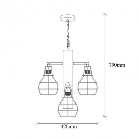 Lampe de plafond Gentry (4 lumieres)