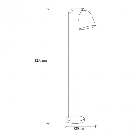 Lampadaire Asney Noir