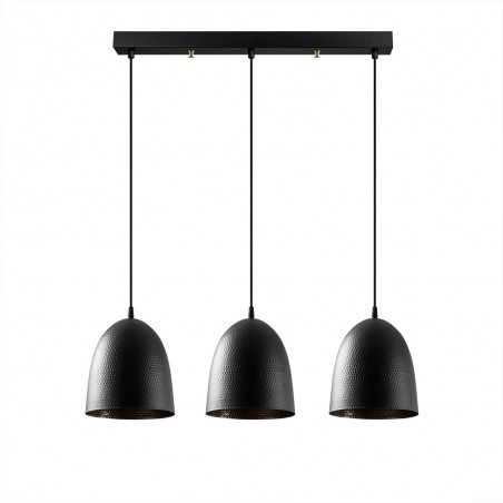 Regletté de plafond Asney 20 Noir (3 lumieres)