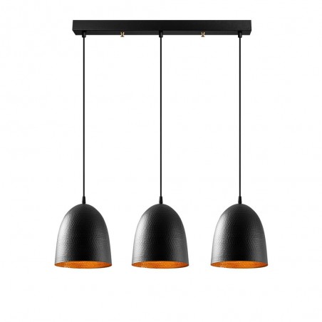 Regletté de plafond Asney 20 Noir (3 lumieres)