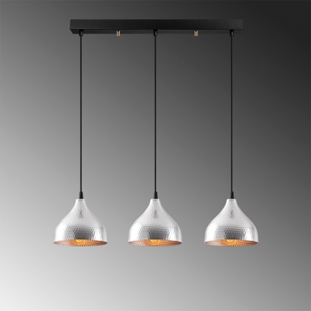Regletté de plafond Asney 18 Argent (3 lumieres)