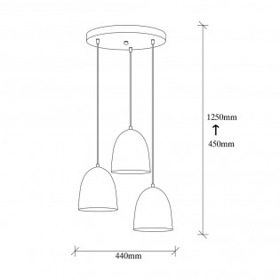Lampe de plafond Asney 20 Vintage (3 lumieres)