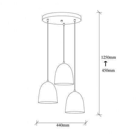 Lampe de plafond Asney 20 Vintage (3 lumieres)