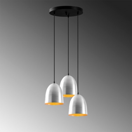 Lampe de plafond Asney 20 Argent (3 lumieres)