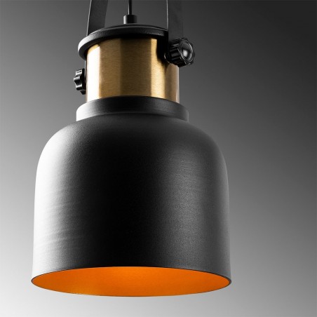 Lampe de suspension retro Momo 21 Noir
