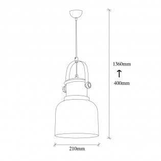 Lampe de suspension retro Momo 21 Cuivre