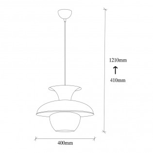 Lampe de plafond Momo 40 Noir