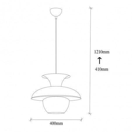 Lampe de plafond Momo 40 Noir