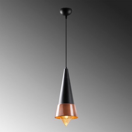 Lampe de suspension Momo 19 Noir/Cuivre