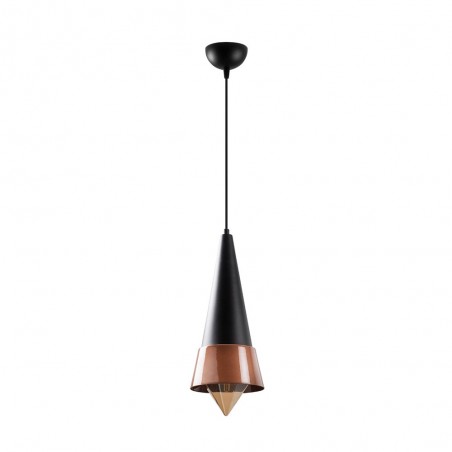 Lampe de suspension Momo 19 Noir/Cuivre