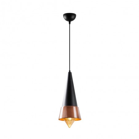 Lampe de suspension Momo 19 Noir/Cuivre