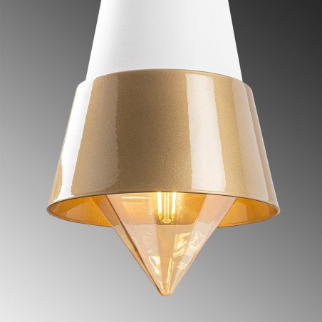 Lampe de plafond Momo 19 Blanc/Or