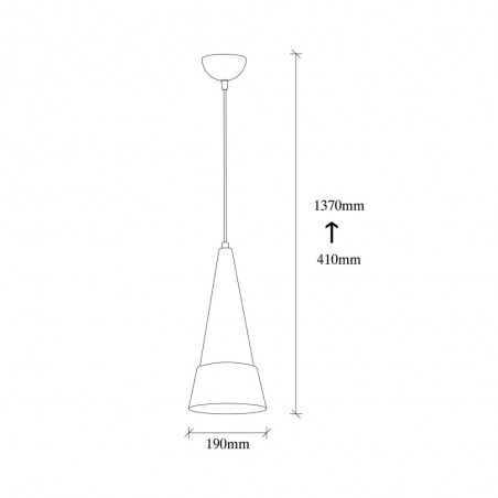 Lampe de plafond Momo 19 Blanc/Or