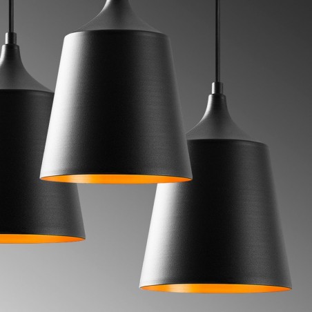 Lampe de suspension Momo 20 Noir (3 lumieres)