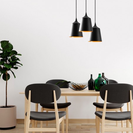 Lampe de suspension Momo 20 Noir (3 lumieres)