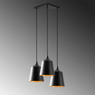 Lampe de suspension Momo 20 Noir (3 lumieres)