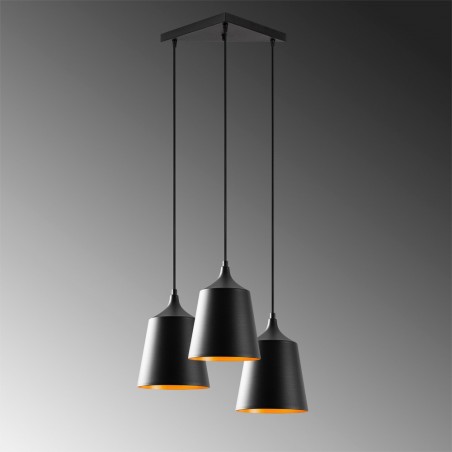 Lampe de suspension Momo 20 Noir (3 lumieres)