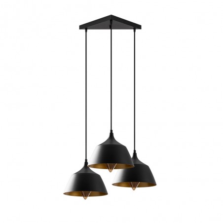 Lampe de plafond Momo 25 Noir (3 lumieres)