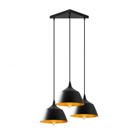 Lampe de plafond Momo 25 Noir (3 lumieres)