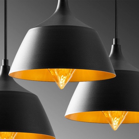 Lampe de plafond Momo 25 Noir (3 lumieres)
