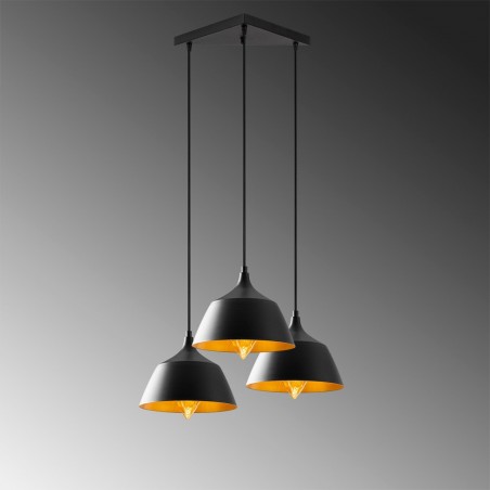 Lampe de plafond Momo 25 Noir (3 lumieres)