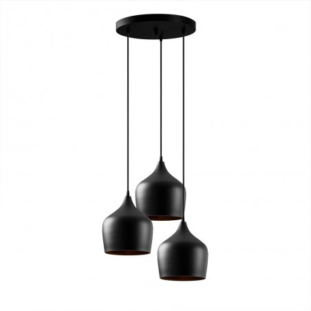Lampe de suspension Momo 22 Noir (3 lumieres)