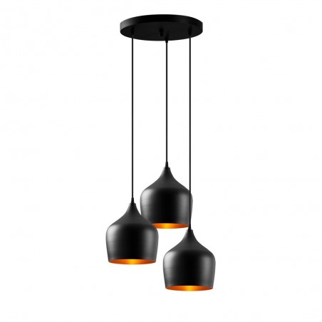 Lampe de suspension Momo 22 Noir (3 lumieres)