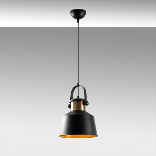 Lampe de suspension retro Momo 26 Noir