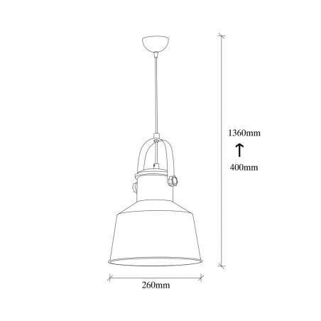 Lampe de suspension retro Momo 26 Blanc