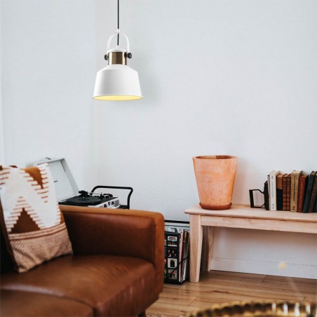 Lampe de suspension retro Momo 26 Blanc