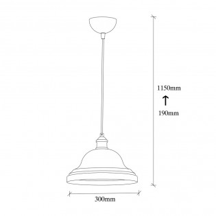 Lampe de suspension Momo 30 Noir/Cuivre