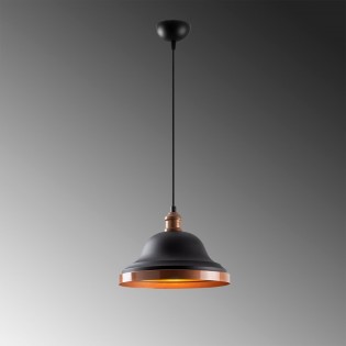 Lampe de suspension Momo 30 Noir/Cuivre