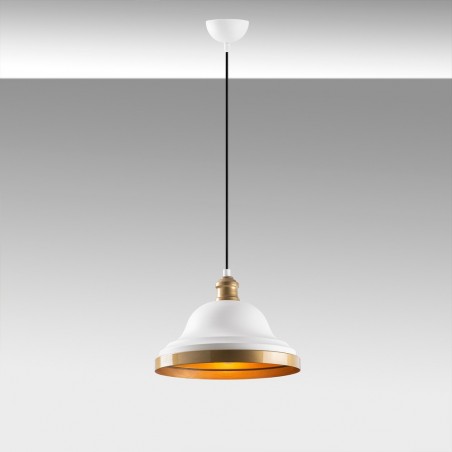 Lampe de suspension Momo 30 Blanc/Or