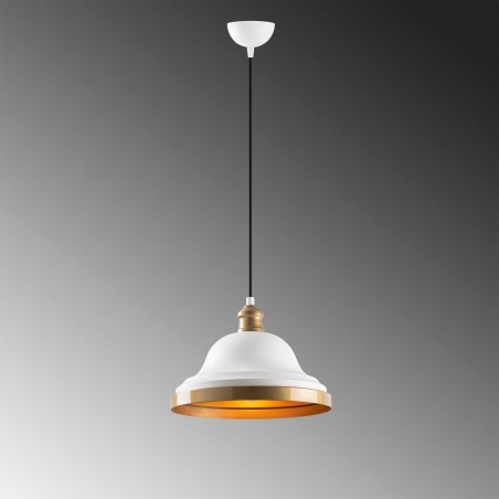 Lampe de suspension Momo 30 Blanc/Or